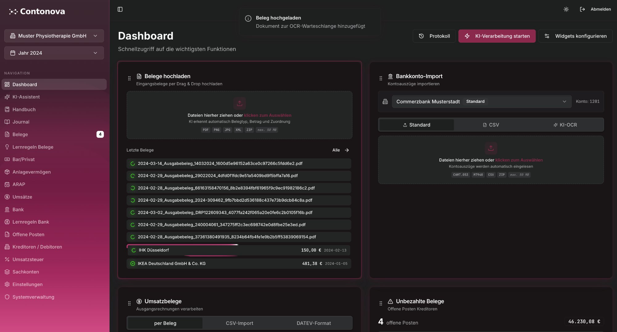 Contonova Dashboard